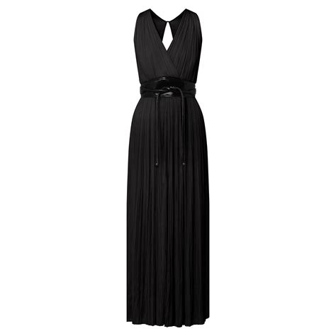 Pleated Jersey Long Dress 